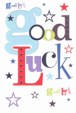 There's an undeniable charm to this good luck card, which pairs the thoughtful artistry of local New Southgate design with the timeless act of encouragement. The oversized baby-blue 'g' draws immediate attention, setting a playful and sincere tone, fortified by lively reds and deep purples that contribute both boldness and warmth. Tiny and large stars-in shades of navy, indigo, sky blue, and soft lilac-wander across the white expanse like daydreams floating over Friary Park. The playful arrangement of colours and fonts does more than spell out 'Good Luck'; it weaves a feeling of community support and joyful anticipation, reminiscent of the energetic camaraderie found around The High Road. The card's flat, smooth surface hints at that familiar tactile pleasure, much like smoothing the petals of a fresh bouquet. Perfect for any milestone-whether it's embarking on a new journey or taking on an important exam-this card envelops its recipient with the belief that, in New Southgate, luck and genuine support are never far away.